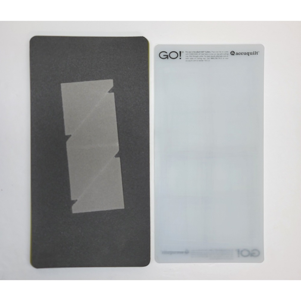 AccuQuilt GO! 55147 Half Square 2 1/4 Inch Finished Triangle Die and Mat Set-HTF